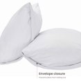 thumbnail image 4 of Bioweaves 100% Organic Washed Cotton Percale Weave Pillow Cases Standard Size GOTS Certified Queen Pillow Covers, Envelope Closure – Set of 2, White, 4 of 8