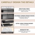 thumbnail image 5 of Baby Bassinet,3 in 1 Baby Bassinets Bedside Sleeper with Wheels and Mosquito Net,Bedside Bassinet for Baby with Comfy Mattress, Mattress&Breathable Mesh,Storage Basket, 5 of 8