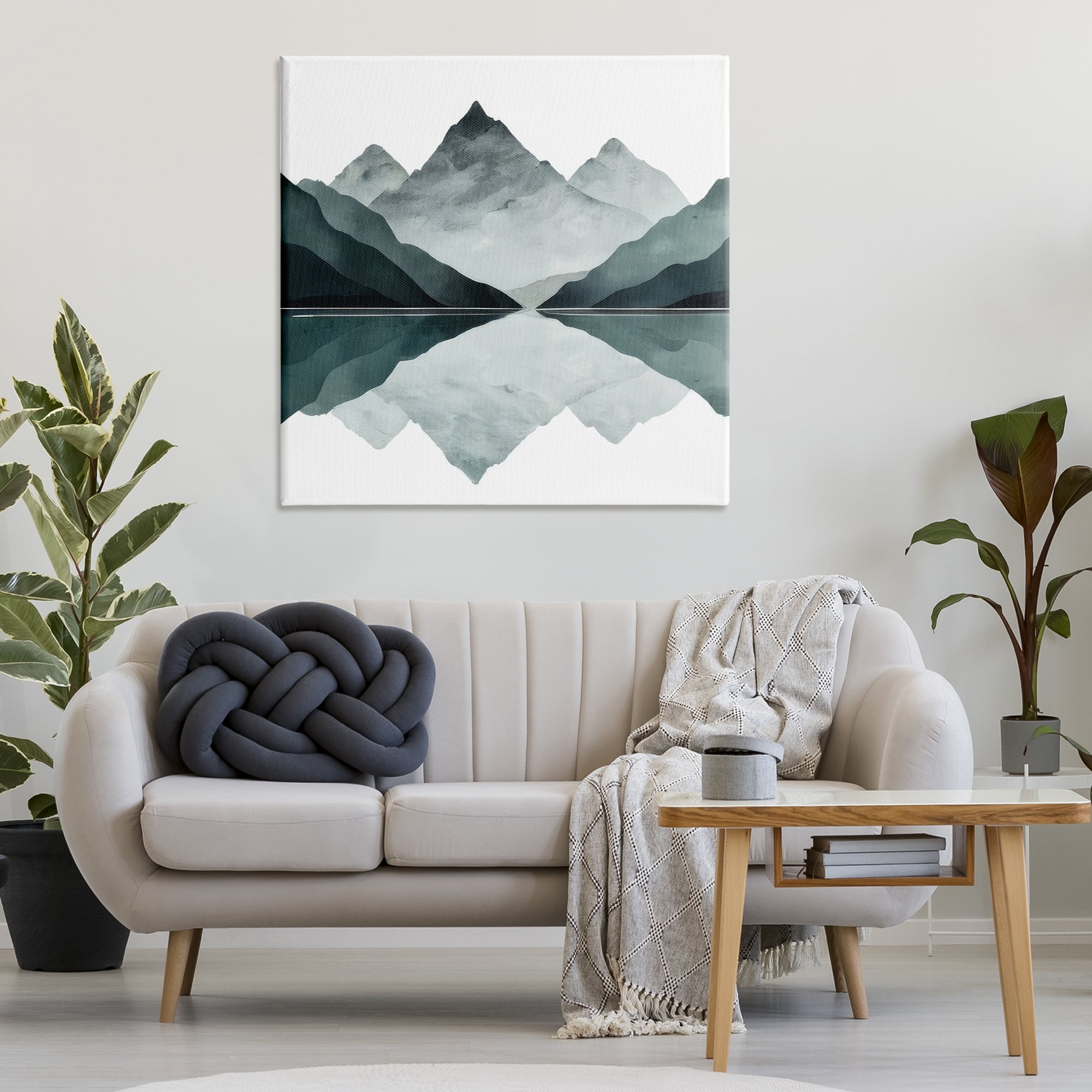 Stupell Industries Earth & Water Landscape Landscape & Nature Painting Wrapped Canvas Art Print Wall Art, 36 x 36