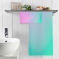 thumbnail image 5 of Multi Color Gradient Flowing Soft Cotton Towel Sets 2 Piece, 1 Bath Towel 1 Hand Towel Quick Dry Highly Absorbent Bath Towels Washcloths for Bathroom, Gym, Hotel, and Spa, 5 of 7