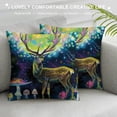 thumbnail image 3 of Orinice Deer Mushrooms Jellyfish Graphic Decorative Throw Pillow Cover for Home Couch Living Room Bed Sofa 22x22in, 3 of 5