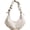 white, variant on Hzzsbu Black PU Pleated Cloud Dumpling Bag Large Capacity Shoulder