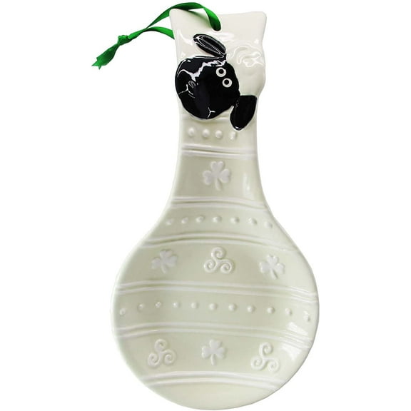 Irish Woolly Ware Sheep Spoon Rest 23cm x 11.5cm White by Royal Tara