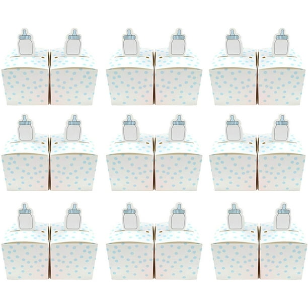 18 cajas de dulces para dulces, cajas de regalo para bautizo, baby shower, fiesta, caja de dulces con cinta para baby shower, decoraciones de bautizo, boda, cumpleaños, fiesta, evento oso de fresa Juguete