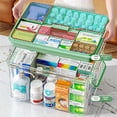 thumbnail image 2 of Extra-Large White Multi-Layer Medicine Organizer: Transparent Storage Box for Home & Healthcare Use, Durable Plastic Construction, Easy-Clean Surface, Ideal for Emergency Medication & Essential, 2 of 6