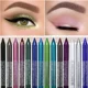 thumbnail image 2 of Nuevo Lápiz Delineador de ojos resistente al agua de 14 colores pigmento marrón negro brillo delineador para mujeres colores de moda ojos maquillaje cosméticos （7410Glitter Brown 16, 2 of 5