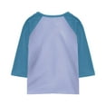 thumbnail image 4 of Girls 3/4 Sleeve Tops Raglan Baseball Tee Soft Crewneck Shirts Loose Fit Casual Summer Blouses Oversized Comfort​ Blue 120, 4 of 4
