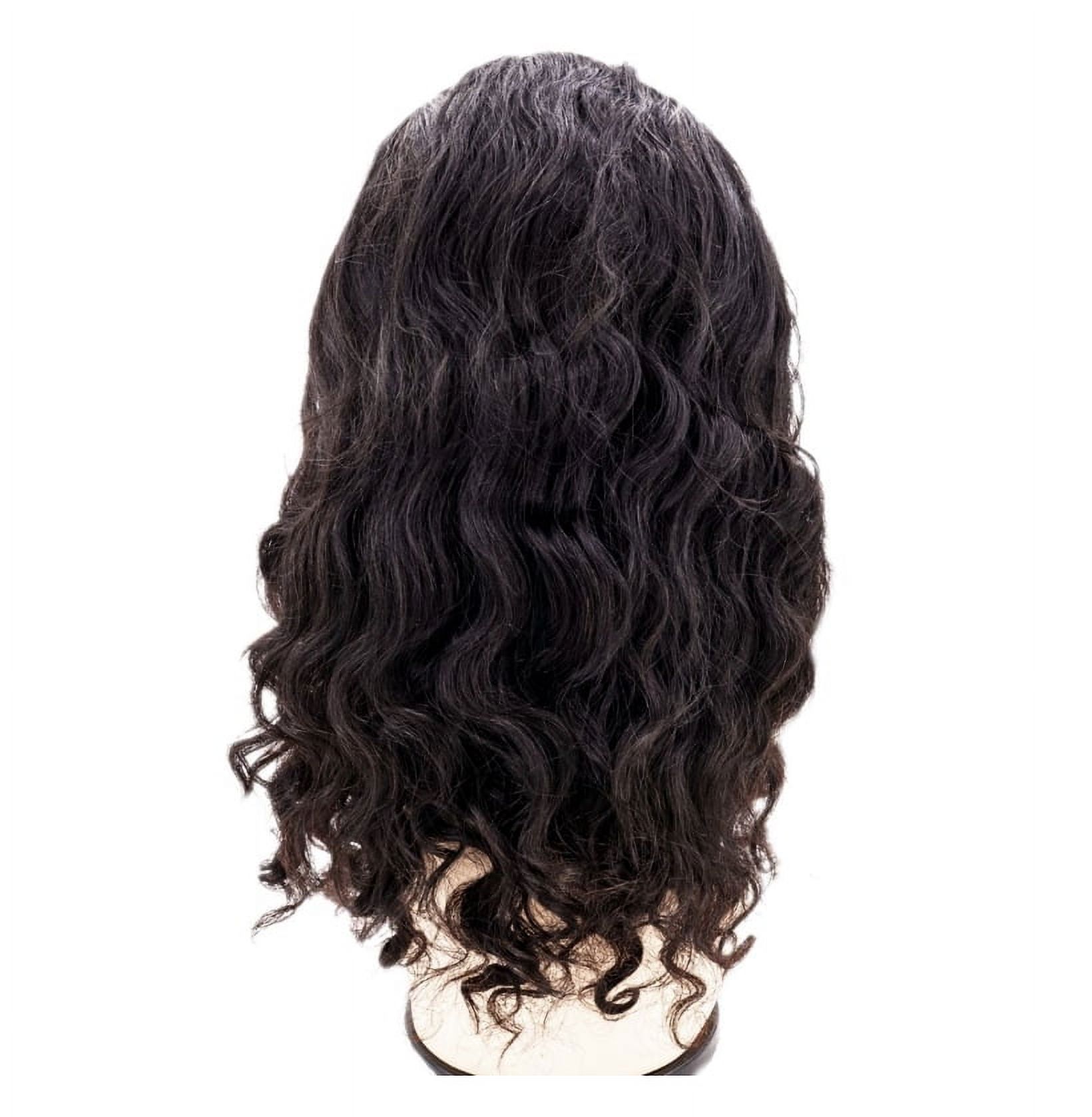 HairVillas Womens Natural Wave Closure Wig Styling Human Hair Wigs for Girls