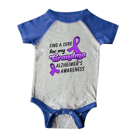 

Inktastic Alzheimer s Awareness Find a Cure for my Grandma Gift Baby Boy or Baby Girl Bodysuit