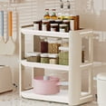 thumbnail image 4 of White Three Tier Storage Organizer Kitchen Spice Rack 14x7.3x4.3 Inch Bathroom Countertop Organizer with Drainage Holes, 4 of 6