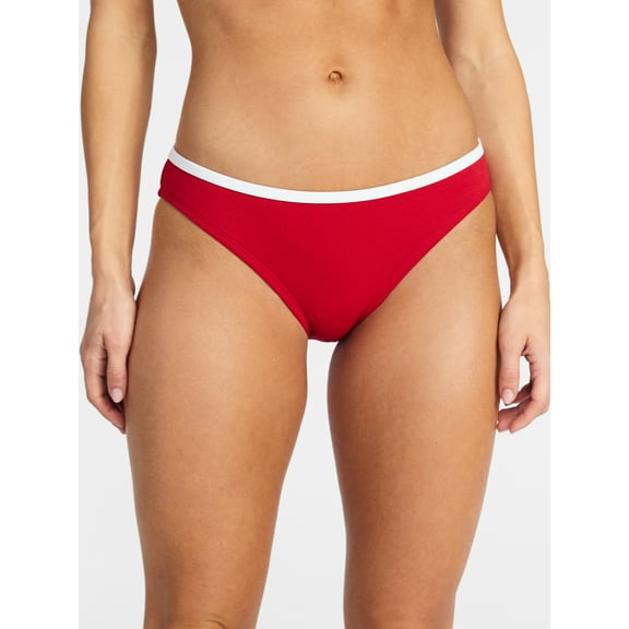 Time and Tru Women's Tropez Binded Bikini Bottoms, Sizes XS-XL