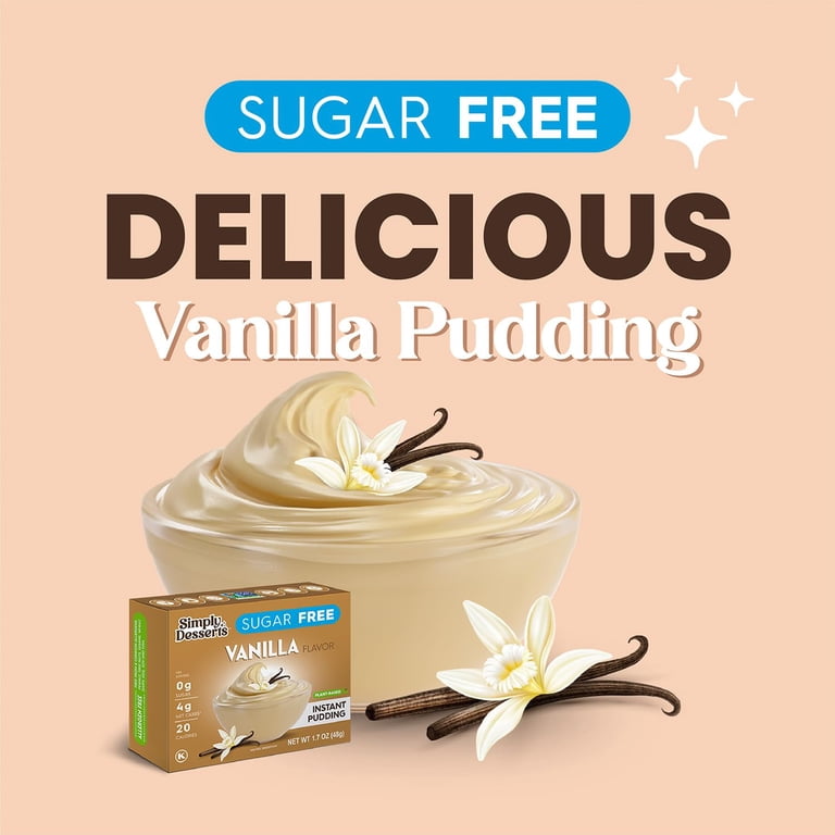 Simply Delish Vanilla Instant Pudding, 1.7 oz Pack of 6 - Walmart.com