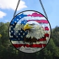 thumbnail image 2 of Personalized Patriotic Eagle Suncatcher Stained Glass Suncatchers, Patriotic Eagle Ornament for Sun Catcher Indoor Window, Patriotic Eagle Painted Glass Panel Décor 5wfIMi, 2 of 5
