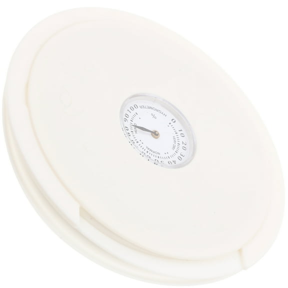 Hytrove Acoustic Guitar Humidifier 1Pcs Round White ABS with Hygrometer Control for Guitar Maintenance 10.8x4.2x0.6in