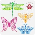 thumbnail image 1 of Plantilla para pintar mariposas (30 x 30 cm), reutilizable, para dibujar libélulas, abejas, mariquitas y polillas. Manualidades DIY., 1 of 9