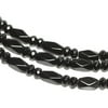 Cousin Glass & Crystal 24.5" Faceted Black Tube Strand, 1 Each