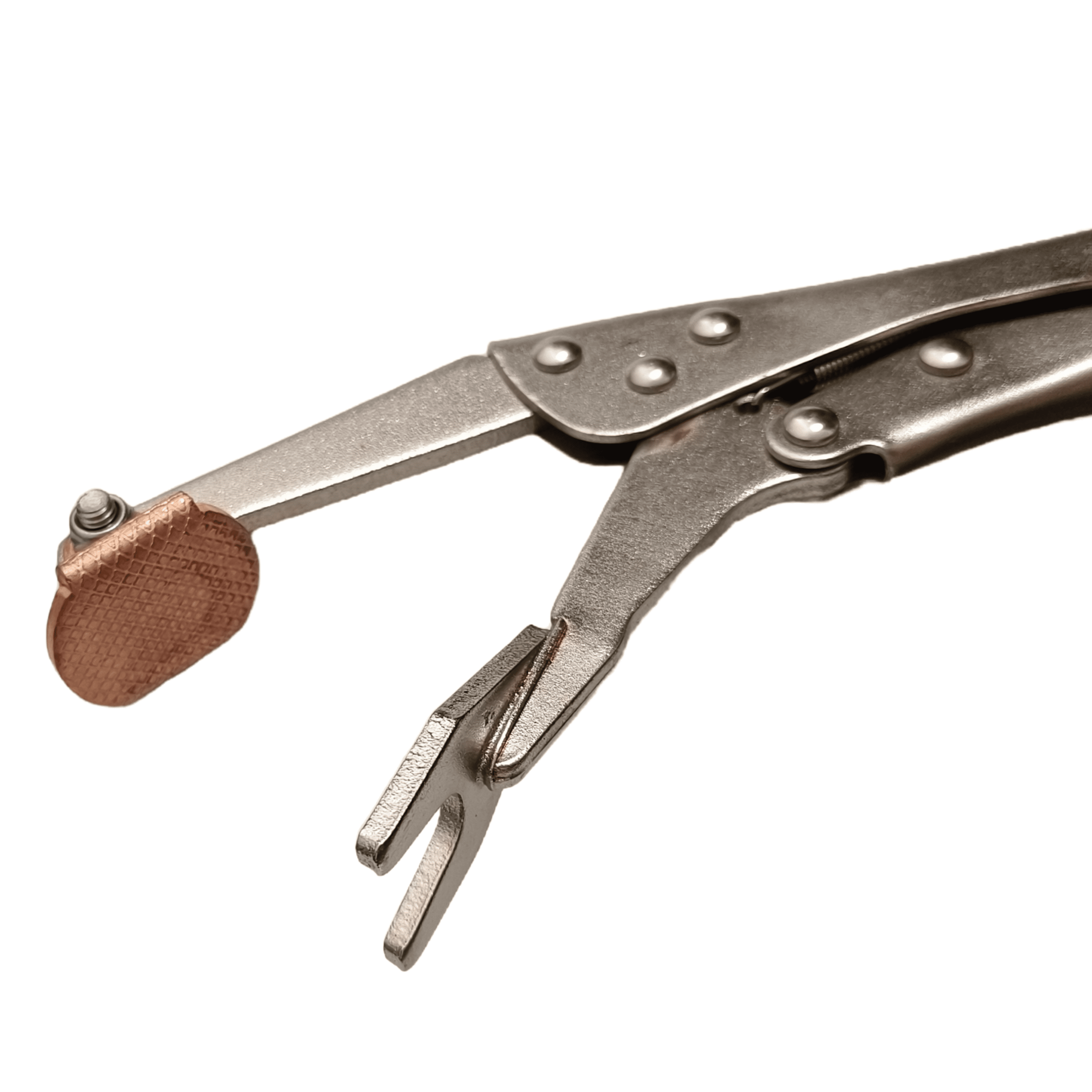 Plug Weld Pliers, Locking Welding Pliers with Copper Pads, Up to 2.7" Opening | Sheet Metal Clamp for Plug Welds, Auto Body & Metal Fabrication