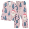 thumbnail image 2 of VBTAPA Christmas Pajamas for Women 2 Piece Set Button Down Pj Long Sleeve Shirt and Pants Lounge Sets Fall Winter Sleepwear Xmas Gifts Multicolor XXL, 2 of 8