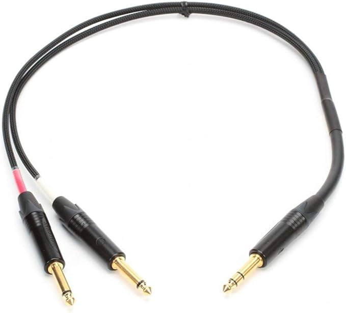 Mogami GOLD INSERT TS-12 TS Cable - 1/4-inch TRS Male to Dual 1/4-inch TS Male - 12 foot