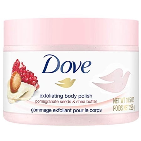 Dove, Exfoliating Body Polish Pomegranate Seed & Shea Butter 10.5 .6 (Pack of 4)