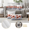 thumbnail image 6 of Blue Flower Outdoor Waterproof Pillow Covers, Watercolor Red Bloom Floral Independence Day Decorative Square Throw Pillowcase Sofa Cushion Sham for Patio/Couch/Chair, 26"x26" 2 Pack, 6 of 8