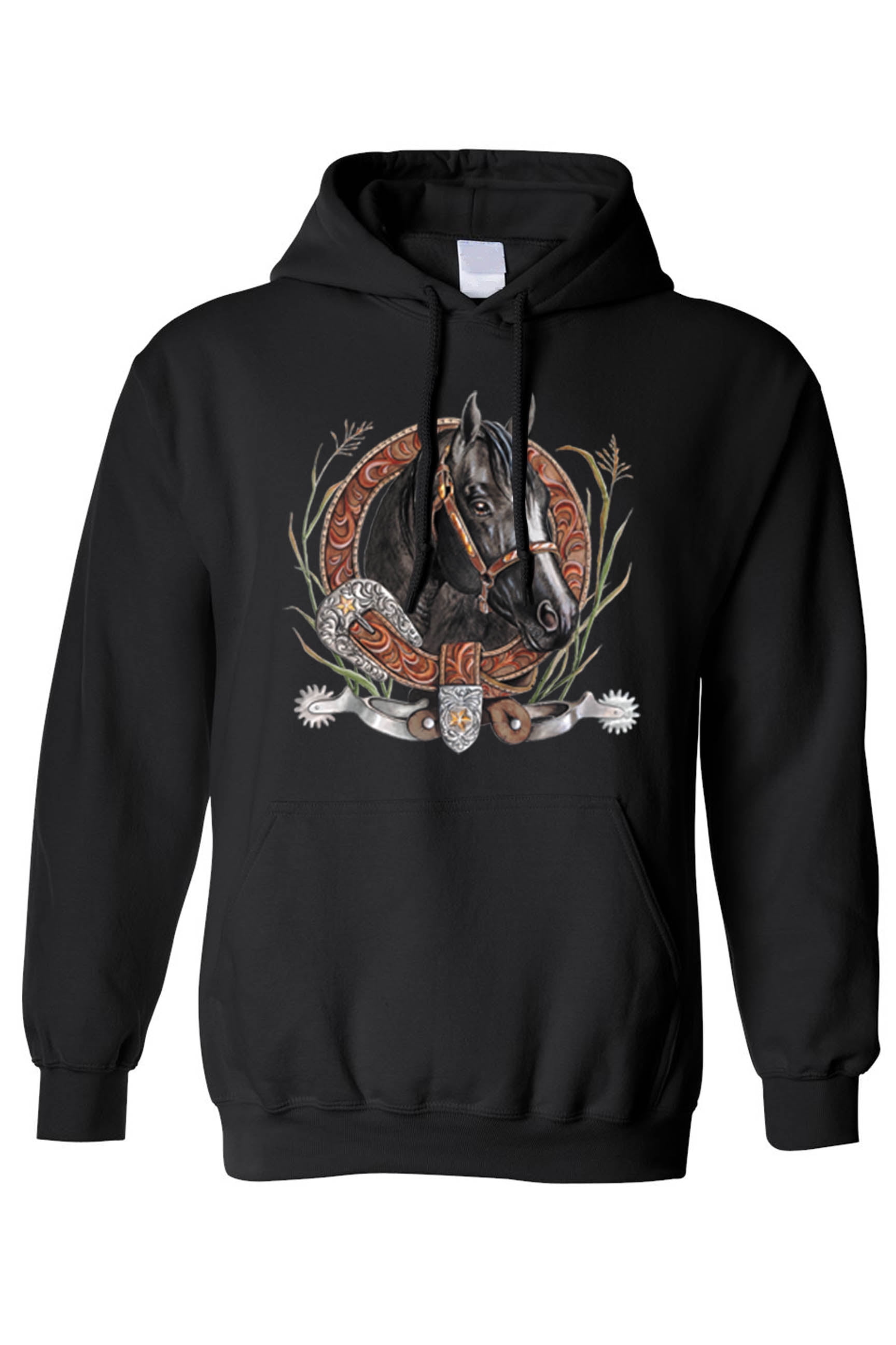 LIVE TO IMPRESS Men's/Unisex ZipUp Hoodie Horse in Western