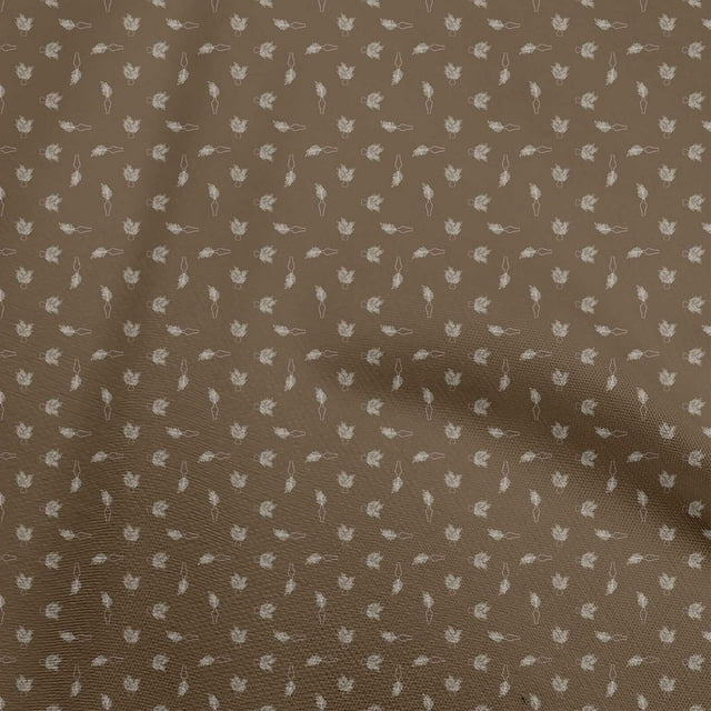 oneOone Rayon Brown Fabric Plants In Vase Sewing Craft Projects Fabric Prints By Yard 56 Inch Wide