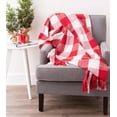 thumbnail image 2 of DII Red & White Buffalo Check 100% Woven Cotton Throw, 50" x 60", 2 of 3