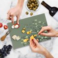 thumbnail image 5 of Japanese Cutting Board, Retro Flourishing Twiggy Eastern Blossoms Botanical Metaphoric Concept, Decorative Tempered Glass Cutting and Serving Board, Small Size, Beige Brown, by Ambesonne, 5 of 5