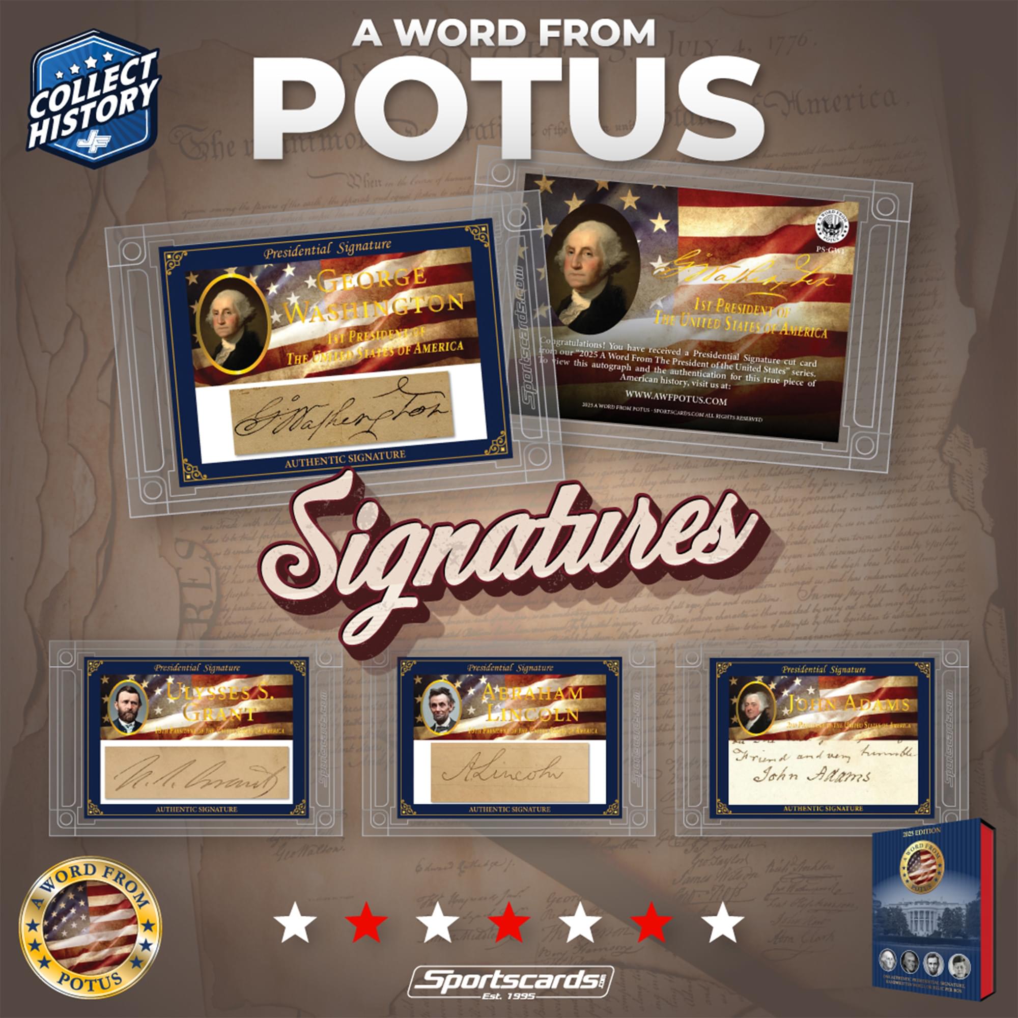Sportscards.com 2025 POTUS A Word from The President of the United States Trading Card Box