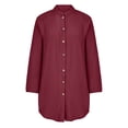 thumbnail image 4 of USSUMA Linen Button Down Shirt Women White Oversized Cotton Linen Tops For Women Casual Loose Fitting Long Sleeve Dress Shirts, 4 of 8