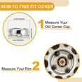 thumbnail image 3 of Unique Bargains 1 Pcs 79mm 3.11" OD Universal Car Wheel Hub Center Caps Durable Plastic Chrome Silver Tone, 3 of 6