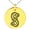 Gold, variant on Stainless Steel God of Mischief Loki Viking Norse Engraved Small Medallion Circle Charm Pendant Necklace