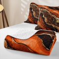 thumbnail image 4 of Erosebridal Black Gold Orange Quilt King, Watercolor Marble King Coverlet Set, 3pcs 1 Bedspread and 2 Pillowcases, 4 of 7