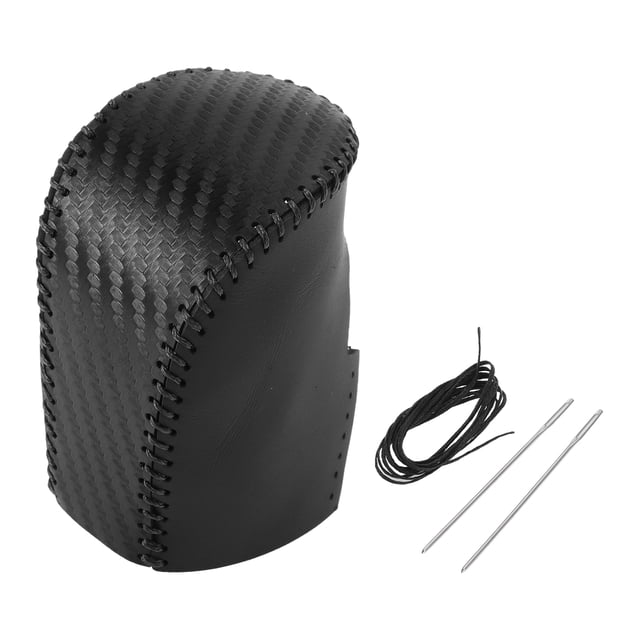 Cubierta de pomo de cambio de marchas Unique Bargains, protector de manija de cambio para Honda HR-V 2023-2024, fibra de carbono negra, cuero sintético negro, 1 pieza, antideslizante para automóvil