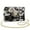 Peony Floral Print White Black, variant on SCRAWLGOD Oil Painting Style Floral Print Red Beige Small Crossbody Bag for Women Casual Leather Crossover Shoulder Bag Women's Cross Body Handbag with Anti-Theft Zipper