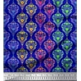 thumbnail image 1 of Soimoi polyester Crepe Fabric Floral & Damask Ethnic Decor Fabric Printed Yard 42 Inch Wide, 1 of 1