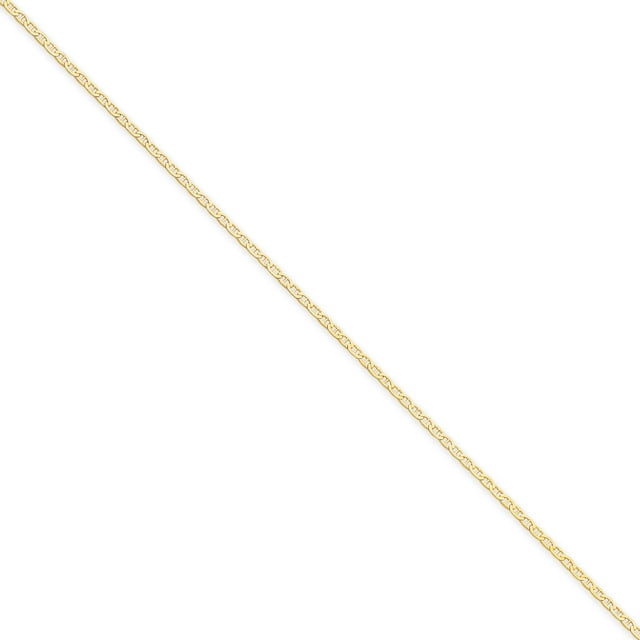 14k Yellow Gold 9 Inch 1.5mm Anchor Link Anklet Ankle Bracelet Chain Flat
