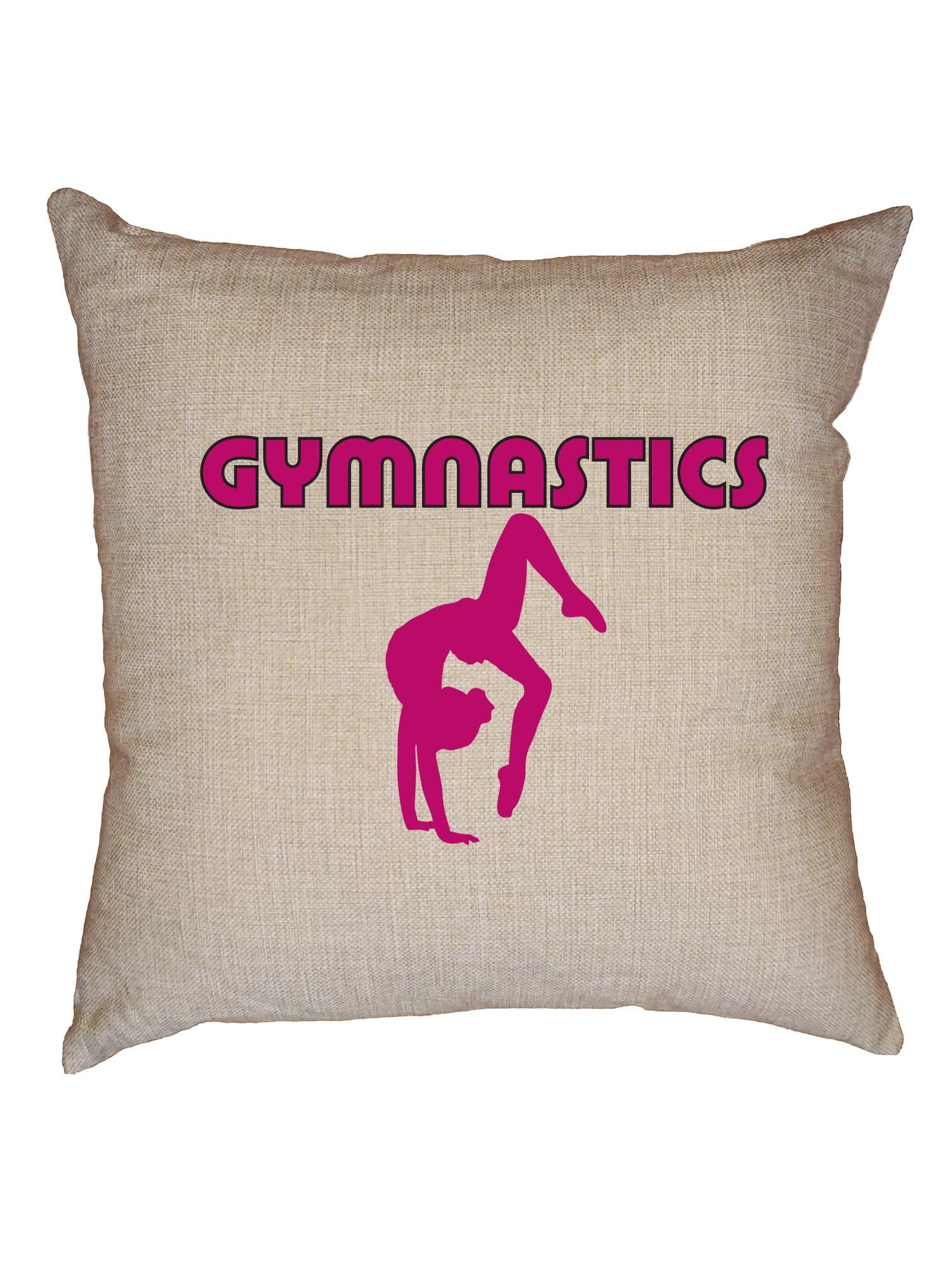 Gymnastics Gymnast Doing One Hand Handstand Graphic Decorative Linen