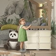 thumbnail image 2 of Qaba 3 Tier Kids Toy Organizer with 6 Plastic Storage Bins, Cream White, 2 of 10