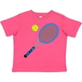 thumbnail image 3 of Inktastic Blue Tennis Racket and Ball Boys or Girls Toddler T-Shirt, 3 of 5