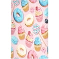 thumbnail image 2 of Dreamtimes Soft Absorbent Reusable Kitchen Towels, Set of 6|28x18 in, Cupcakes and Donuts Dining Kitchen Living Room Tea Towels Dish Towels Decorative Towels, 2 of 7