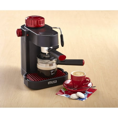4-Cup Espresso/Cappuccino Maker, Red - Best Espresso Machines