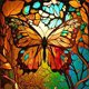 thumbnail image 1 of Kit de pintura por números sobre lienzo, arte al óleo artesanal, mariposa colorida, decoración del hogar, 40x40cm, 1 of 9