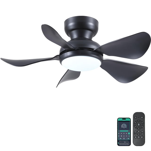 Ventilador de techo Kviflon de 81 cm con luz y mando a distancia de 6 velocidades