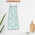 thumbnail image 5 of Naloa 1Pack Adjustable Bib Apron Waterdrop Resistant Cooking Kitchen Aprons for Women Men Chef, Playing Rabbit Print, 5 of 5