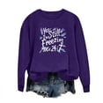 thumbnail image 2 of VgaVtl Womens Sweatshirts No Hood Casual Womens Sweatshirts Plus Size Comfy Crew Neck Pullover Print Purple Sweatshirt, 2 of 4
