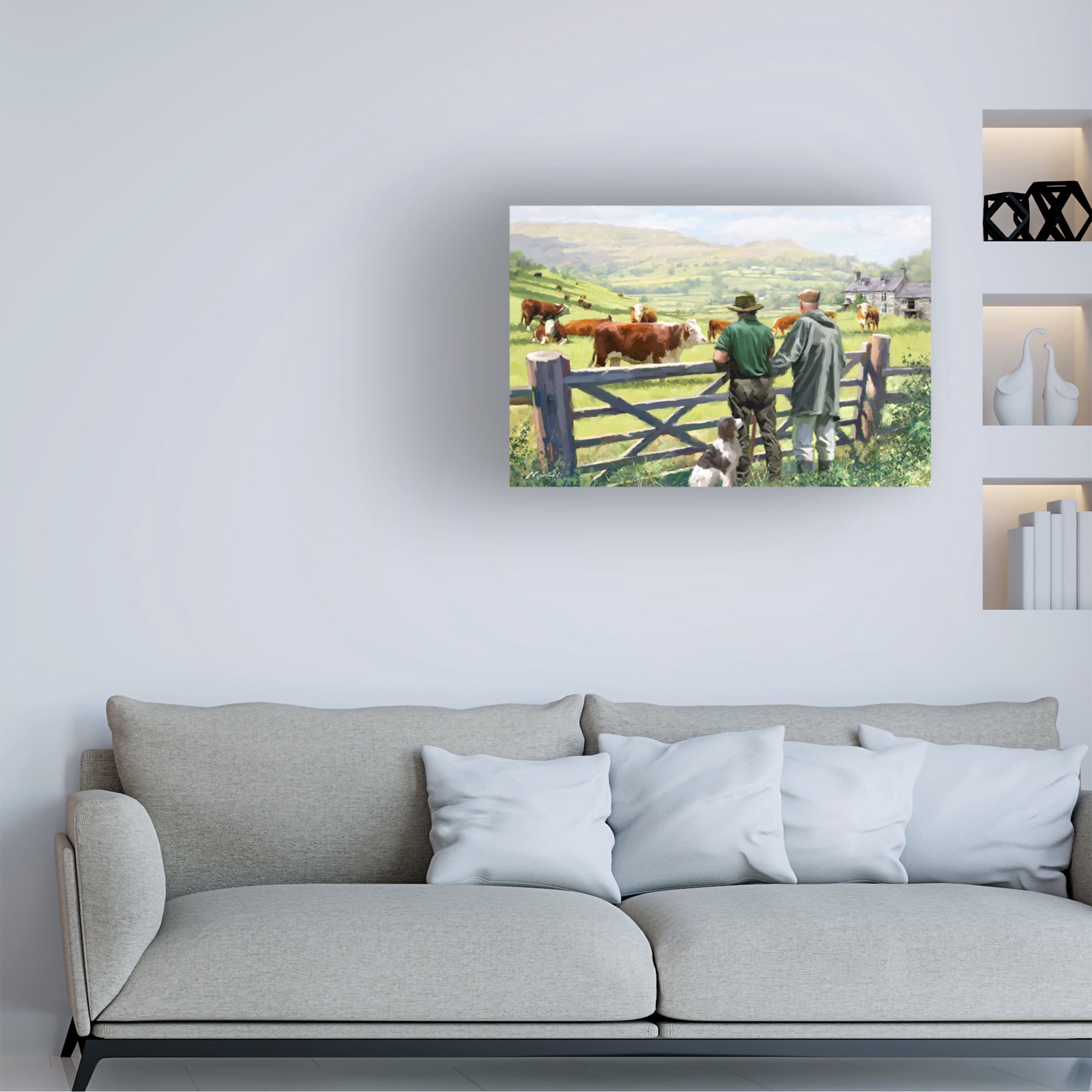 The Macneil Studio 'Hereford Cattle' Canvas Art