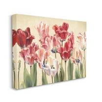Stupell Industries Red and White Blooming Florals Charming Tulips Canvas Wall Art, 30 x 40, Design by Marilyn Hageman