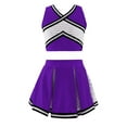 thumbnail image 2 of iiniim Kids Girls Sequined Cheerleading Uniform Tank Crop Top with Pleated Skirt Set Cheer Costume, 2 of 7